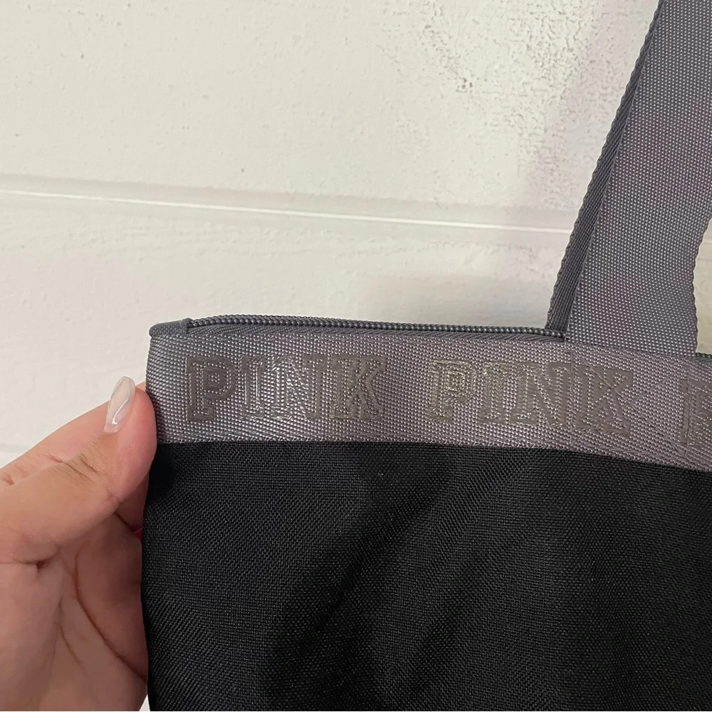 Victoria's Secret Pink Black Bling Sequin Tote Bag - Picture 6 of 9